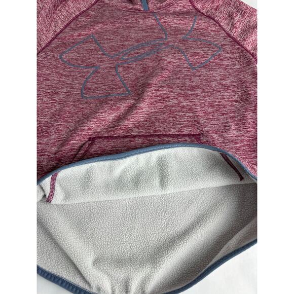 Under Armour Youth Large Coldgear Lightweight Hoodie Sweatshirt Fleece Purple - Picture 9 of 9